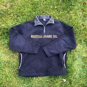 Vintage Nautica jeans quarter fleece zip up